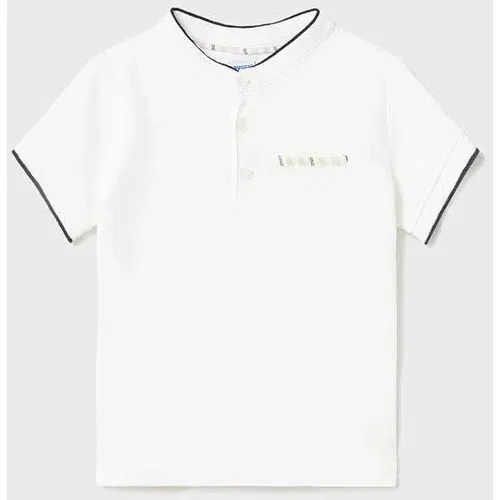 Mayoral Pamučna polo majica za bebe boja: bijela, jednobojni model