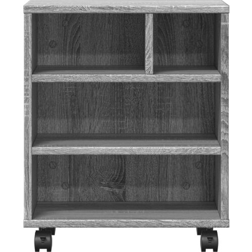 vidaXL Stalak za pisač s kotačima siva boja hrasta 41 x 32 x 48 cm Cijene