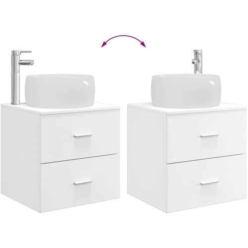  Set namje&amp;scaron;taja za kupaonicu 3 kom. Bijela 49,5 x 44,5 x 66 cm Slike