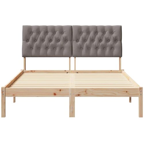  Krevetni okvir s tapiciranim uzglavljem Smeđa 135 x 190 cm Slike