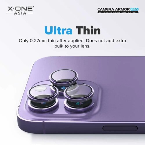 X-ONE safirno steklo za objektiv kamere Camera Armor Pro &amp;ndash; za iPhone 15 /15 Plus, srebrno Slike