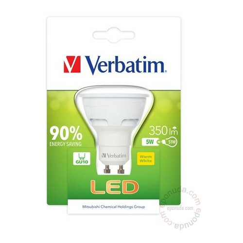 Verbatim L608/Z LED SIJALICE 230V/GU10-PAR16/5W/2700K/350LM/52608 Slike