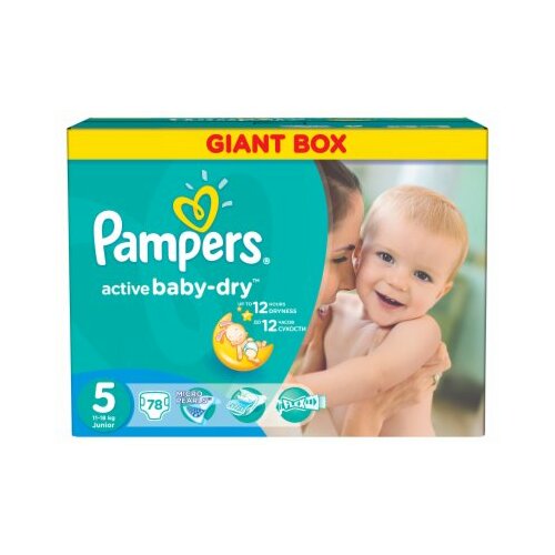 Pampers active baby-dry pelene 5 junior 78 komada Cene