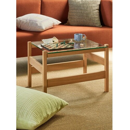 H&amp;uuml;bsch Stolić za kavu sa staklenom pločom stola u prirodnoj boji 52x66 cm Ledge &amp;ndash; Slike