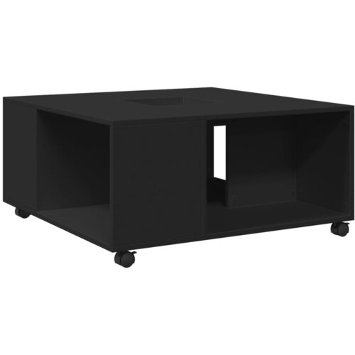 Maison Chic Klubska mizica - kavna mizica - Nizka mizica črno 80x80x40 cm inženirski les, (21754343) Slike