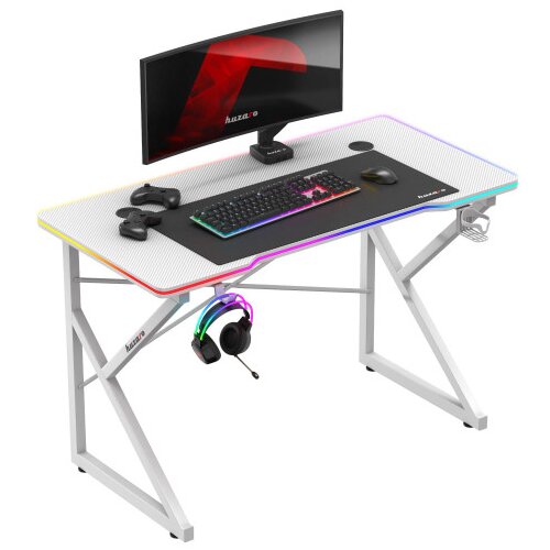 Huzaro Hero 1.7 RGB White - gaming table Cene