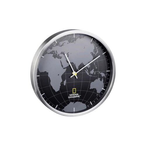National Geographic Kvarcni zidni sat 9080000 300 mm x 45 mm Aluminium (četkani) mehanički mehanizam (nečujno) Cijene