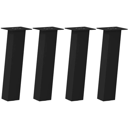  Noge za stolić 4 kom crne 30 cm čelik Slike