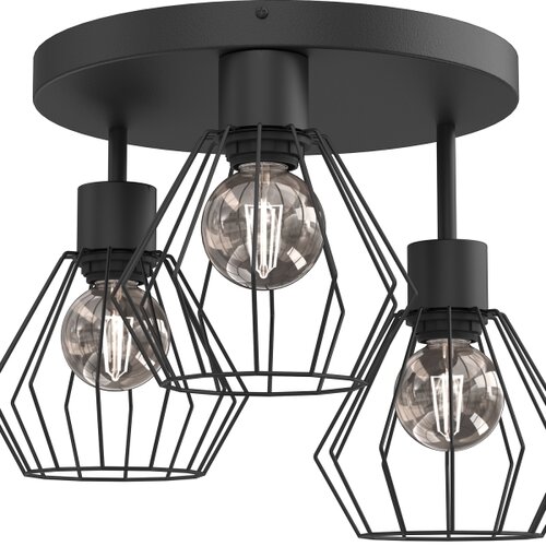  plafonsko svetlo parkla 3xE27/15W/230V crno Slike