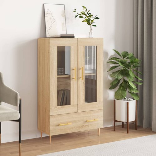  Visoka komoda boja hrasta 69,5 x 31 x 115 cm konstruirano drvo Cijene
