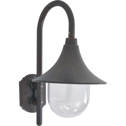 VidaXL vrtna stenska svetilka E27 42 cm aluminij bronasta Slike