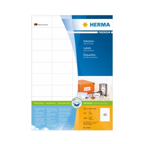 Herma Etikete 52,5x29,7 A4/40 1/100 bela Cene