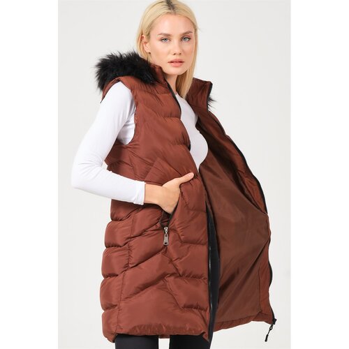 Dewberry Z6761 LADIES VEST-COFFEE Cijene