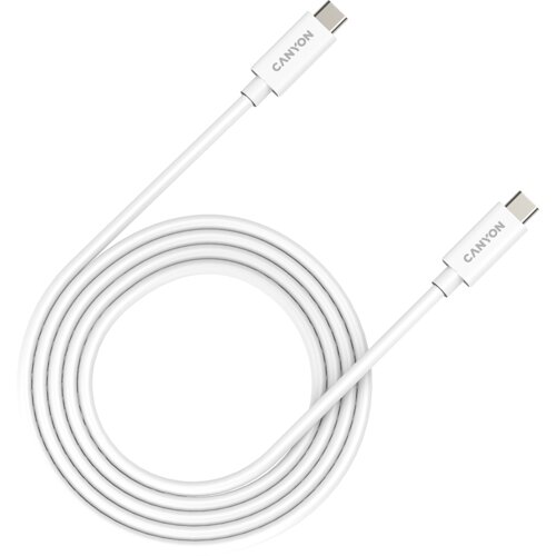 Canyon cable UC-42 USB-C to USB-C 240W 20Gbps 4k 2m White Slike