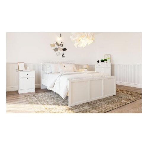 Hanah home Francuski krevet Rb-168-04-004, 160x200 cm, Bijeli Slike