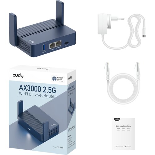 Router Cudy TR3000 Wi-Fi 6, AX 3000 2.5G, sa USB-om, VPN AX3000 Cijene