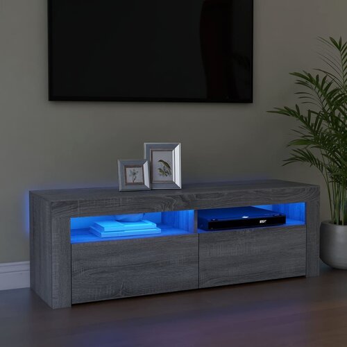 VidaXL TV ormarić s LED svjetlima boja hrasta sonome 120 x 35 x 40 cm Slike