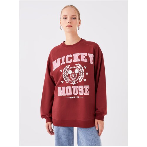 LC Waikiki Women&amp;#039;s Crew Neck Mickey Mouse Printed Long Sleeve Oversized Tunic Slike
