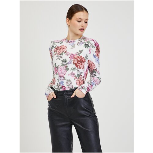 Orsay White Women&amp;#039;s Flowered T-Shirt - Women Slike