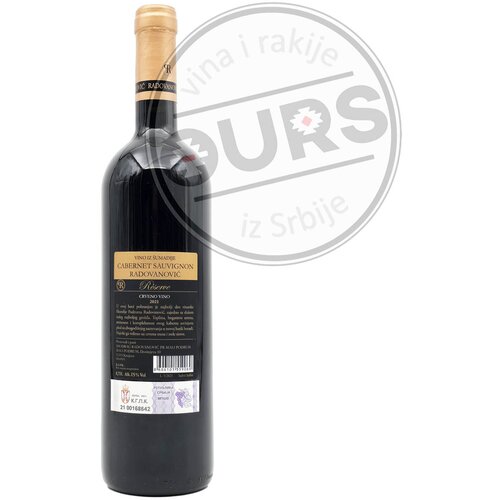 RADOVANOVIĆ cabernet sauvignon reserve 0,75L Slike