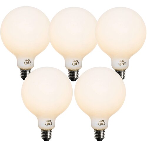 LUEDD Komplet 5 E27 zatemljiva LED žarnica Opal G125 5W 450lm 2700K Cene