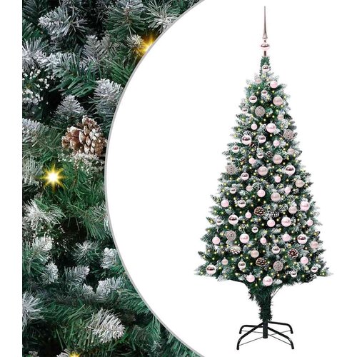 vidaXL Umestno božično drevo Zelena 180 cm PVC, jeklo in plastika, (5000065948) Cene