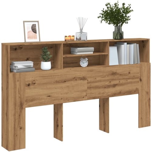 vidaXL Vzglavna omarica artisan hrast 180x19x103,5 cm inženirski les Cene