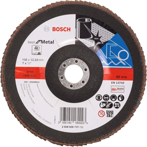Bosch lamelni brusni disk X571, Best for Metal Prečnik 180 mm; granulacija 40, kolenasti - 2608606737 Cene