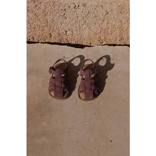 Konges Sløjd Dječje sandale od brušene kože boja: ružičasta