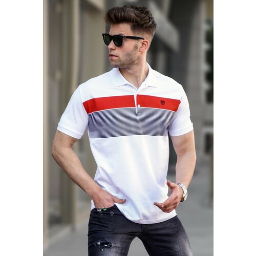 Madmext Polo T-shirt - White - Regular fit Slike