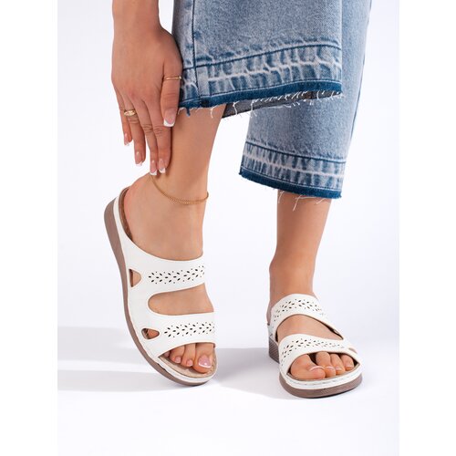 Shelvt Comfortable white women's flip-flops Cijene