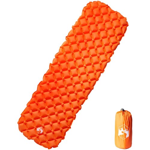 vidaXL Napihljivo ležišče za kampiranje za 1 osebo oranžno 190x58x6 cm Cene