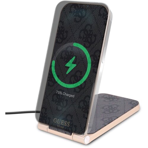 Guess brezžična polnilna postaja/ namizno stojalo / brezžični polnilec MagSafe QI QC 15W 2v1 - Samsung Galaxy S23 / iPhone 15 Slike