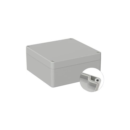 TRU COMPONENTS univerzalno kući&amp;scaron;te 122 x 120 x 55 pc svijetlosiva (ral 7035) 1 St. Slike