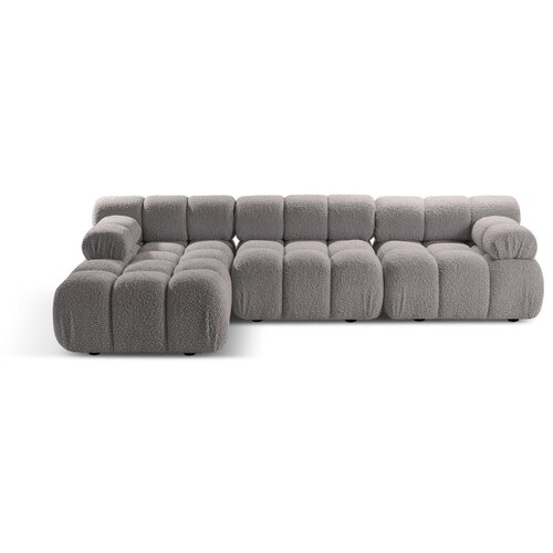 Micadoni Svijetlo siva kutna garnitura od boucl&amp;eacute; tkanine (s lijevim kutom) Bellis &amp;ndash; Home Slike