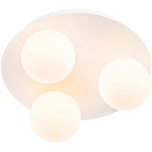 QAZQA Moderna kopalniška stropna svetilka bela 3 lučka - Cederic