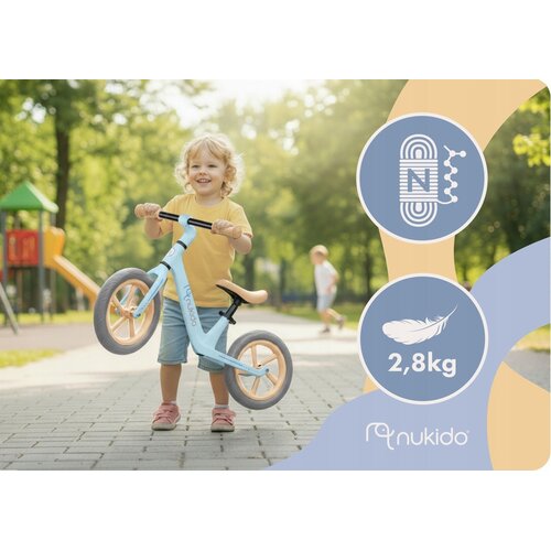 Nukido Light Flee 12&amp;quot; dječji bicikl bez pedala, bež-plavi Slike