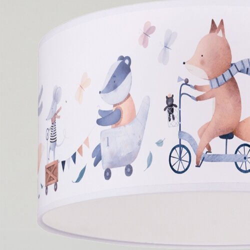  Brilagi - LED dečiji luster na sajli BOBO 1xE27/10W/230V prečnika 35 cm bela/sa životinjama Slike