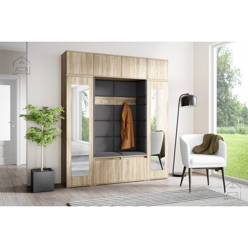 PKMebel Komplet za hodnik Emi 32 z ogledalom - sonoma hrast Slike