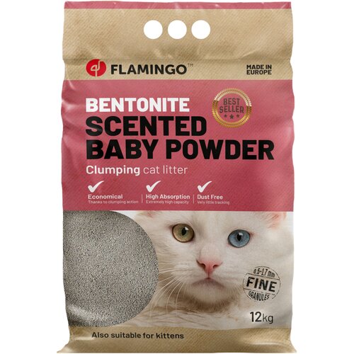  Flamingo Baby Powder pijesak za mačke - 2 x 12 kg Slike