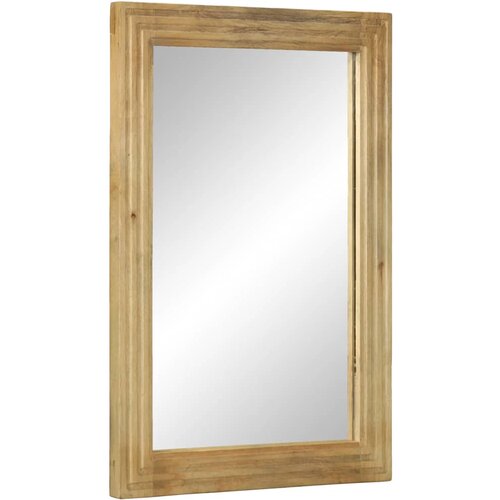 vidaXL Kopalniško ogledalo rjave barve 50x70x3 cm masivni les Mango Cene