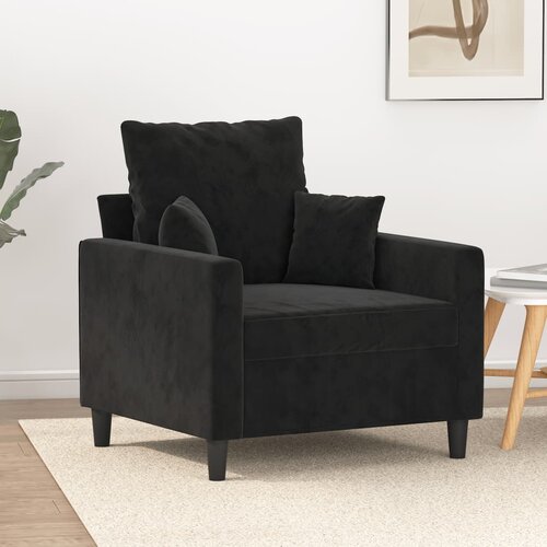 vidaXL fotelj črn 60 cm žamet Cene