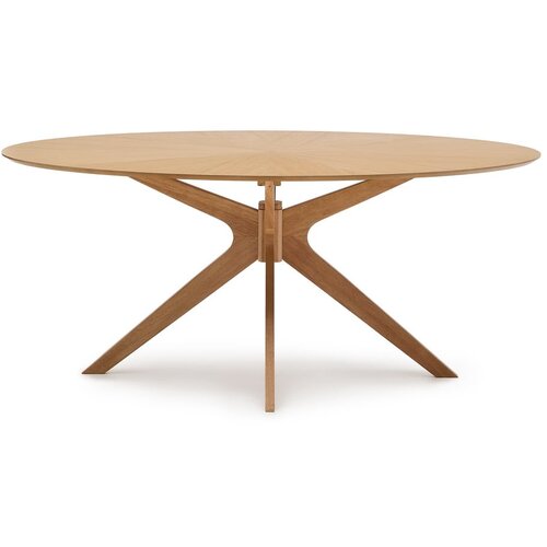 Kave Home Jedilna miza z mizno plo&amp;scaron;čo v hrastovem dekorju 110x180 cm Naanim &amp;ndash; Slike