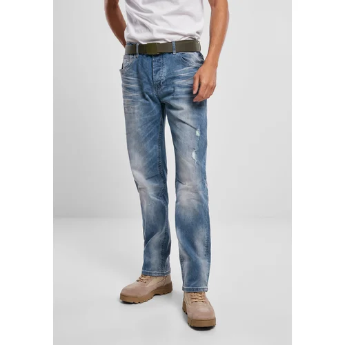 Brandit Will Washed Denim Jeans Blue Washed