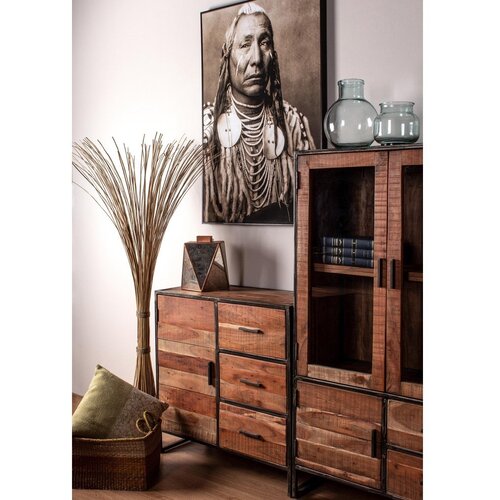 BIZZOTTO Komoda od masivnog bagrema u prirodnoj boji 90x90x40 cm Elmer &amp;ndash; Slike