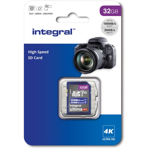 Integral 32gb High Speed SDHC/XC V30 UHS-I U3, (20268631) Cene
