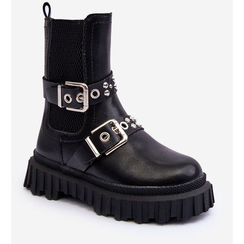 Boto Girls' Zip-Up Ankle Boots Black Adeneia Cene