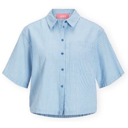 JJXX Windy Seersucker Shirt - Little Boy Blue Plava Slike