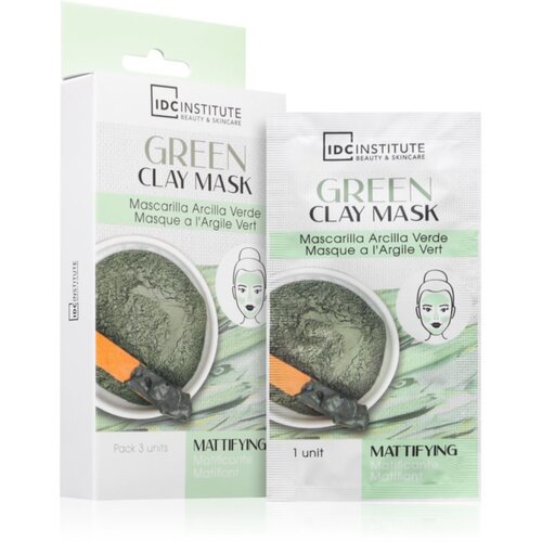 IDC INSTITUTE Green Clay Mask matirajuća maska za či&scaron;ćenje sa shea maslacem 3x8 g Cijene