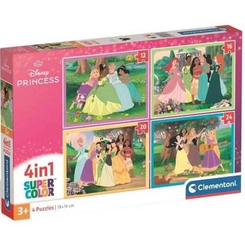 Clementoni Disney princeske 4 v 1 Supercolor sestavljanka - Cene